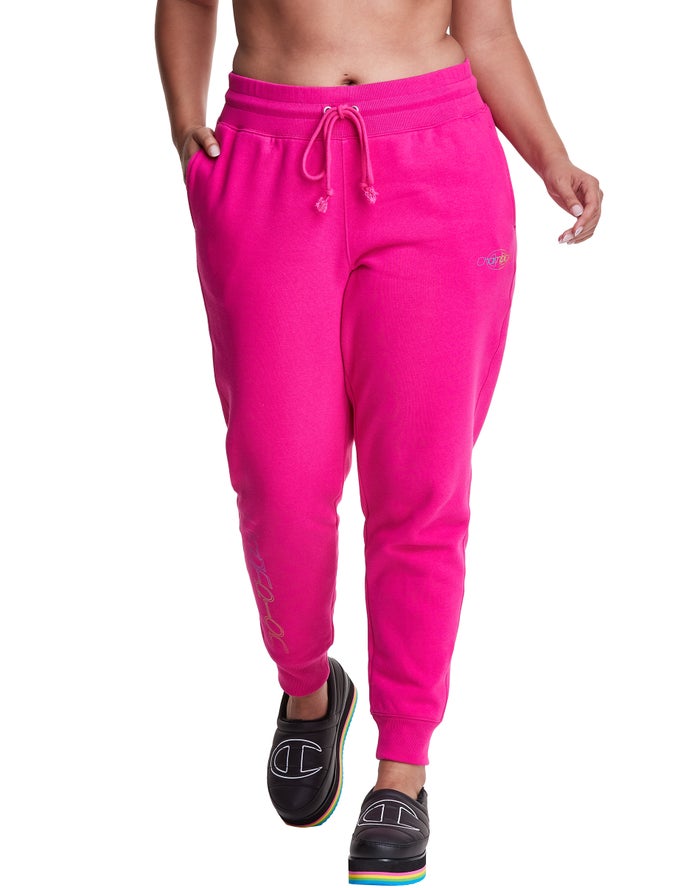 Champion Plus Reverse Weave Kadın Joggers Pembe ( TYWGVJ418 )